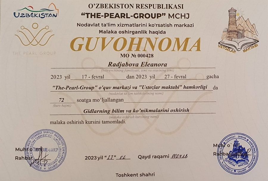 Сертификат гида